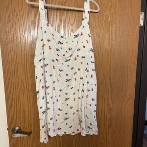 Old Navy White Floral Smocked sundress